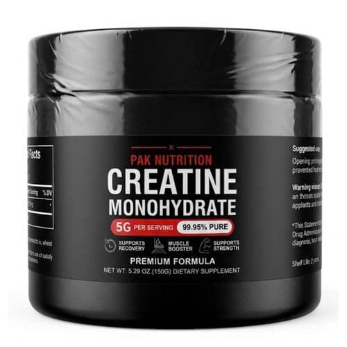 PAK NUTRITION Creatine Monohydrate Powder 150g - 5g Per Serving, Pre Workout, Creatine For Building Muscle